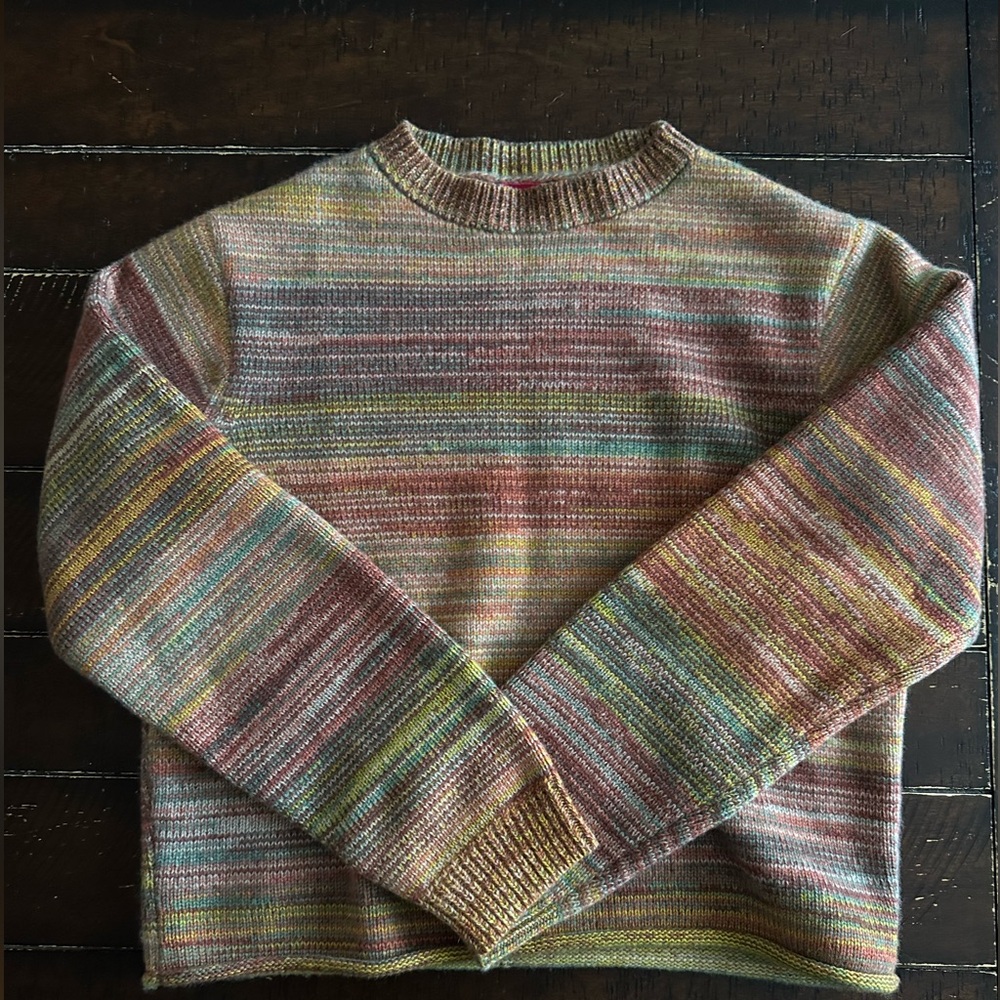 ELDER STATESMAN CREWNECK SWEATER STRIPES